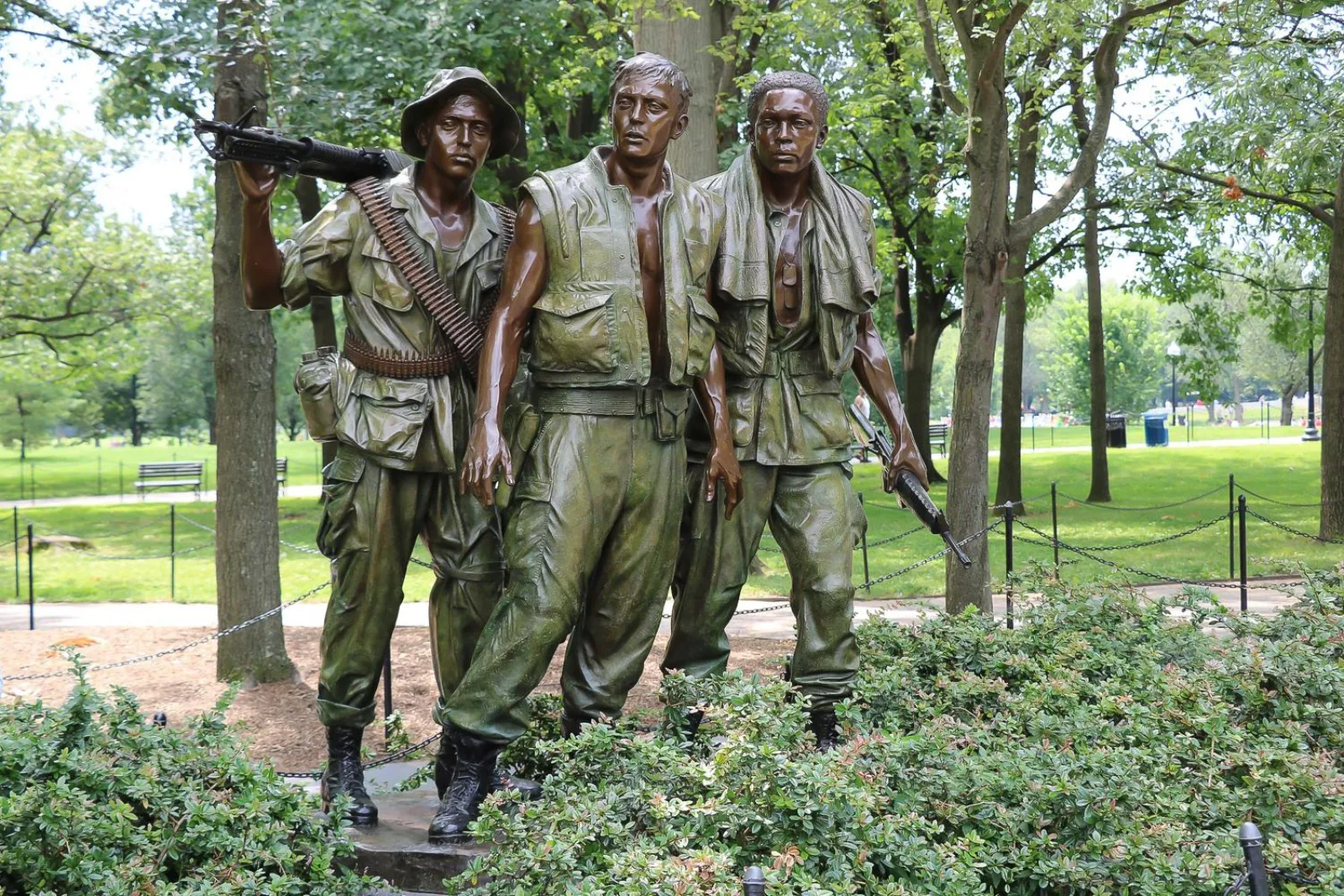 The Three Servicemen statue at the Vietnam Veterans Memorial